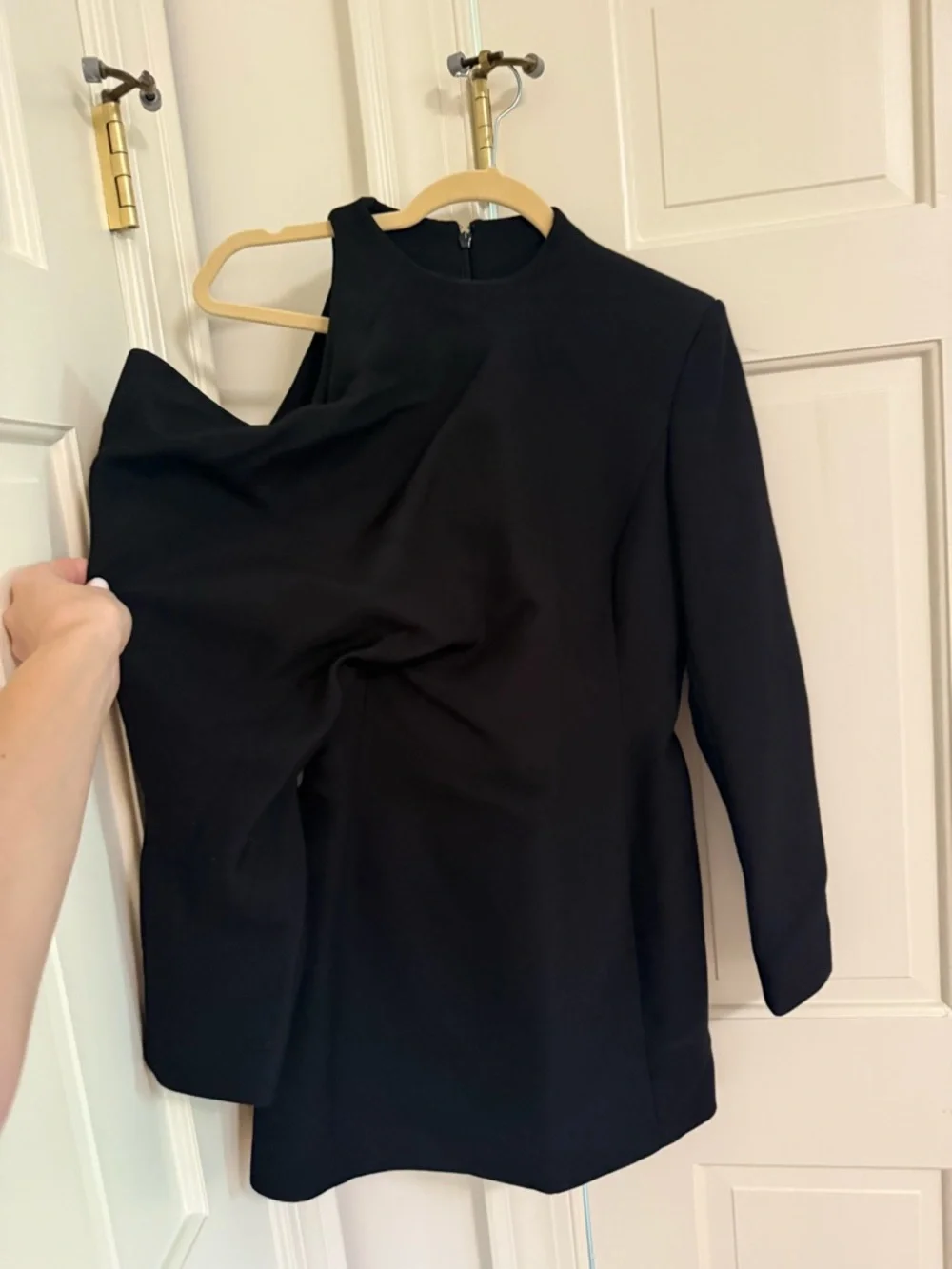 KHAITE Tristan one-shoulder draped cady top - Picture 5 of 8